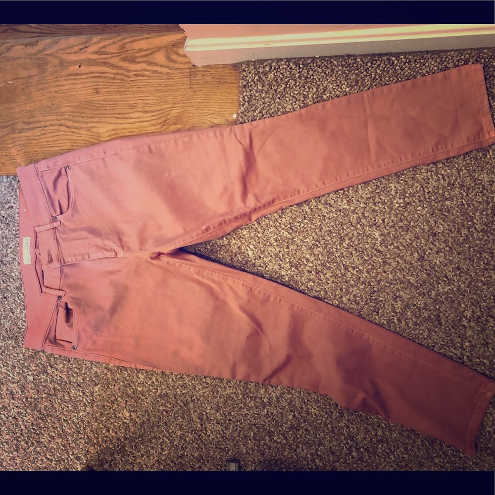 Dusty rose LOFT skinny jeans